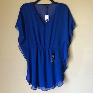 NWT Express blue capes dress